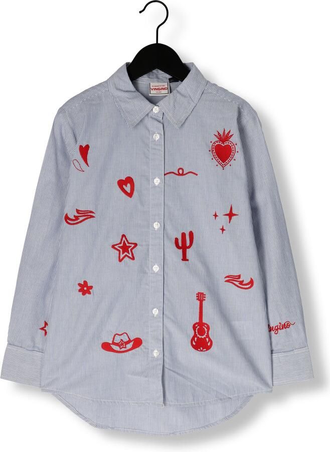 VINGINO Meisjes Blouses Lotta Lichtblauw - Foto 3