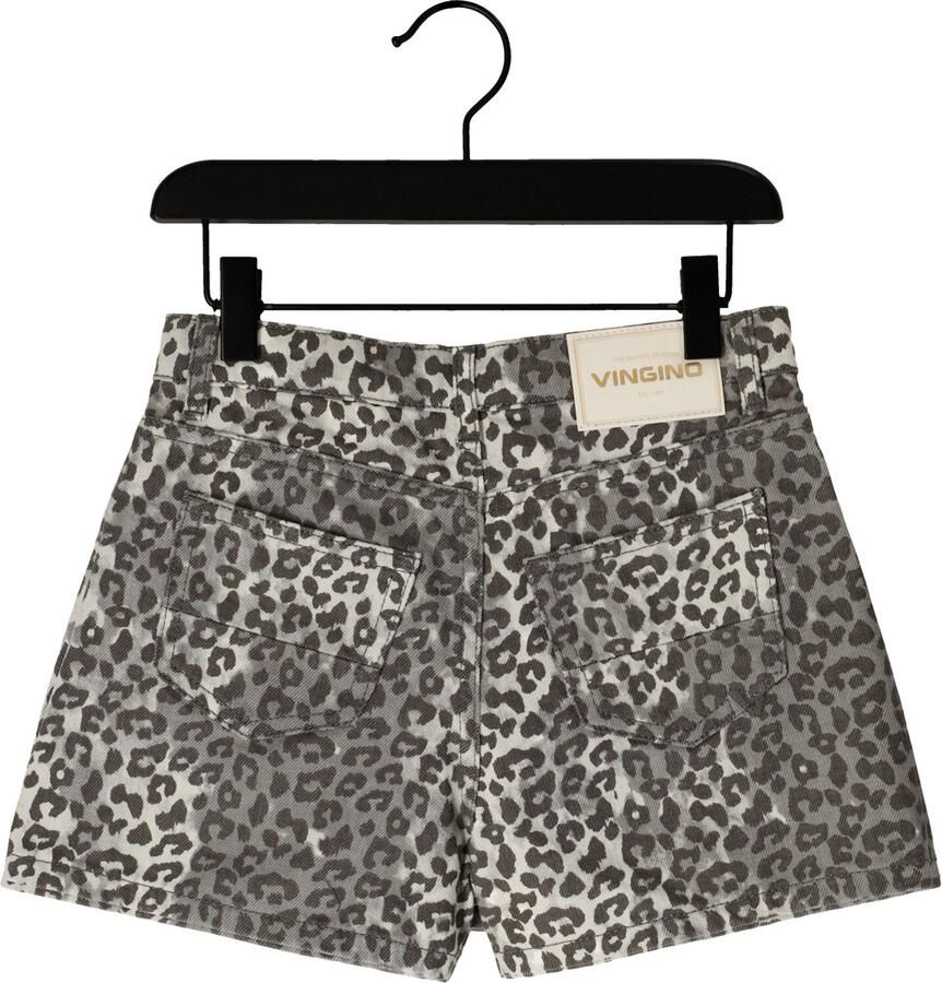 Vingino denim skort met panterprint grey denim - Foto 2