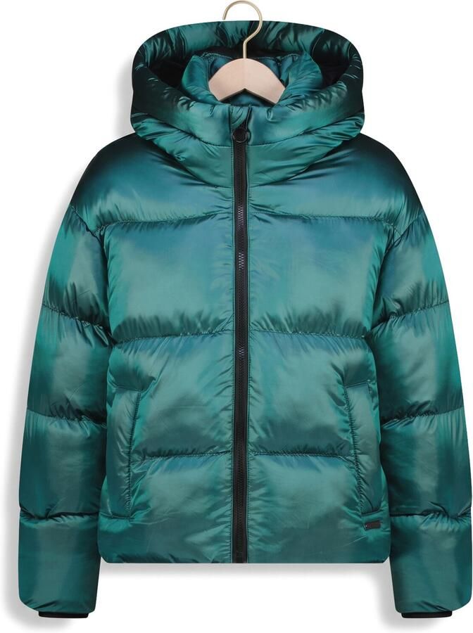 Vingino pufferjas blauw Meisjes Polyamide Capuchon Effen