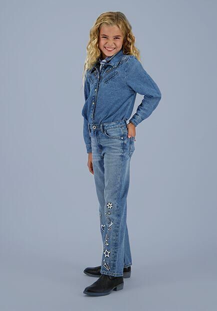 Vingino wide leg jeans light blue denim - Foto 3