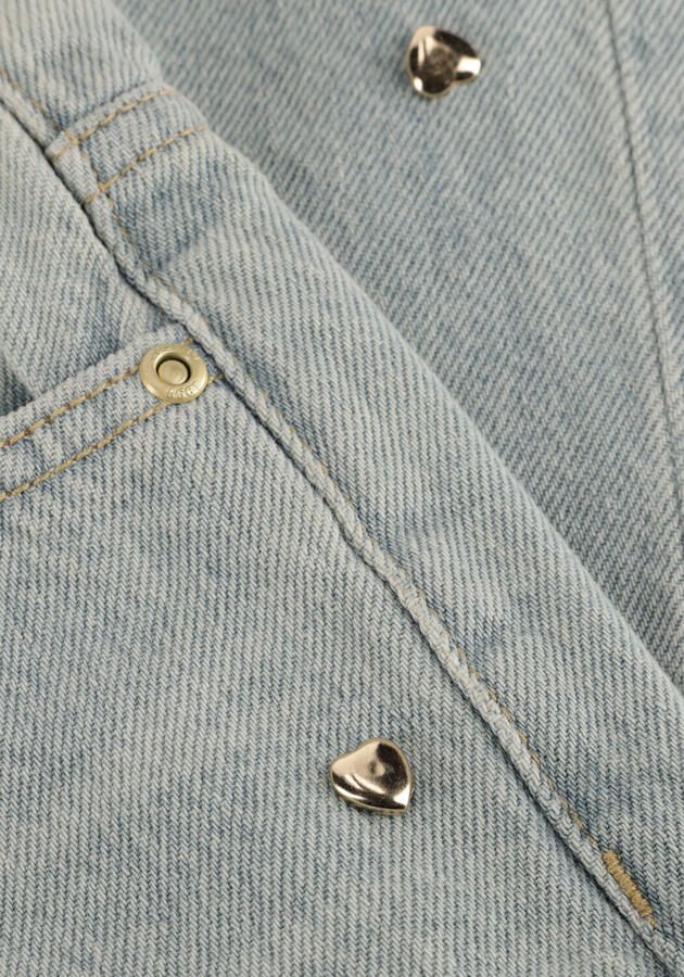 Vingino wide leg jeans wide leg jeans met hartjes light blue denim - Foto 3