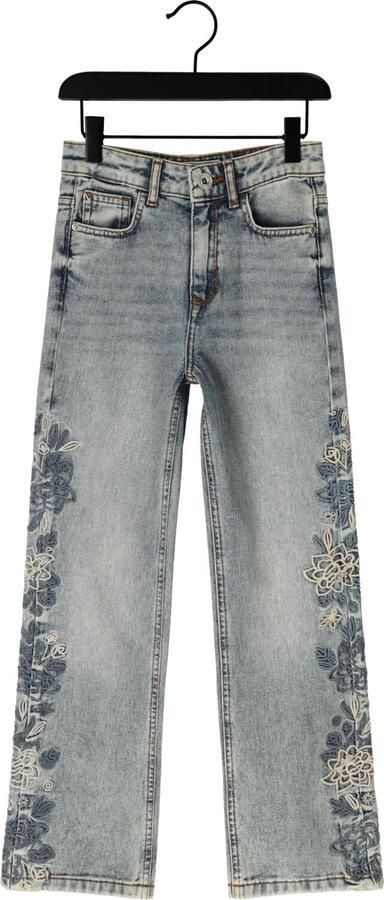 Vingino gebloemde wide leg jeans wide leg jeans medium blue denim
