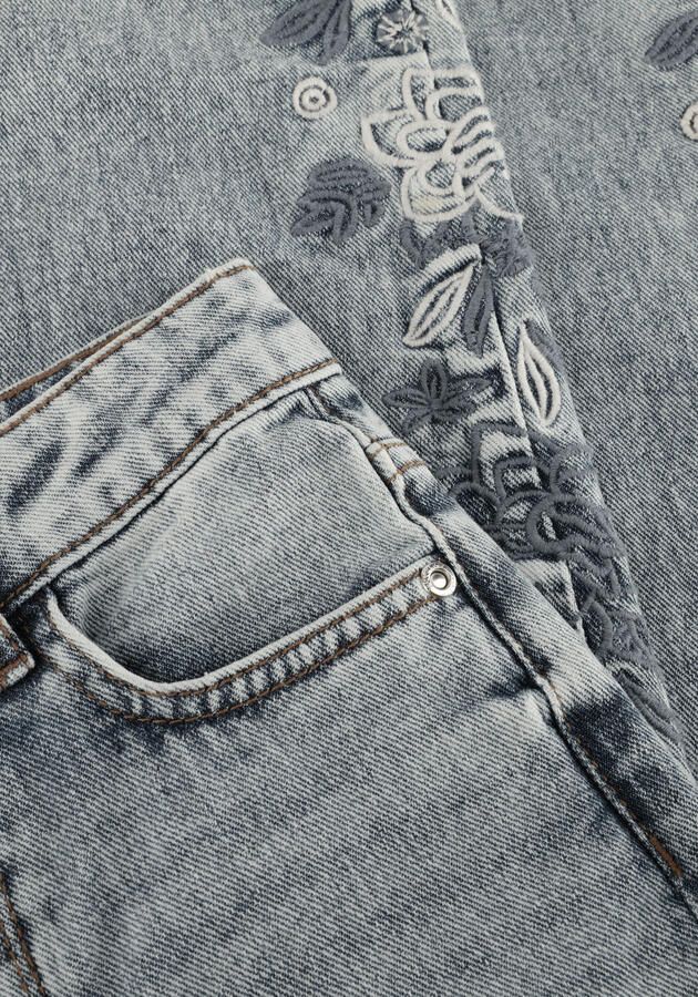 Vingino gebloemde wide leg jeans wide leg jeans medium blue denim - Foto 3