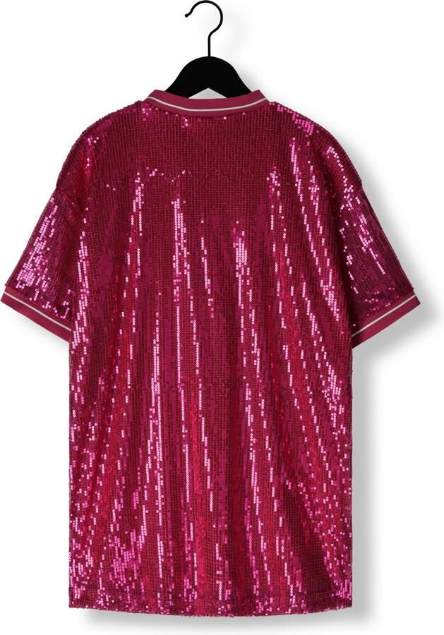 Vingino t-shirtjurk met pailletten fuchsia