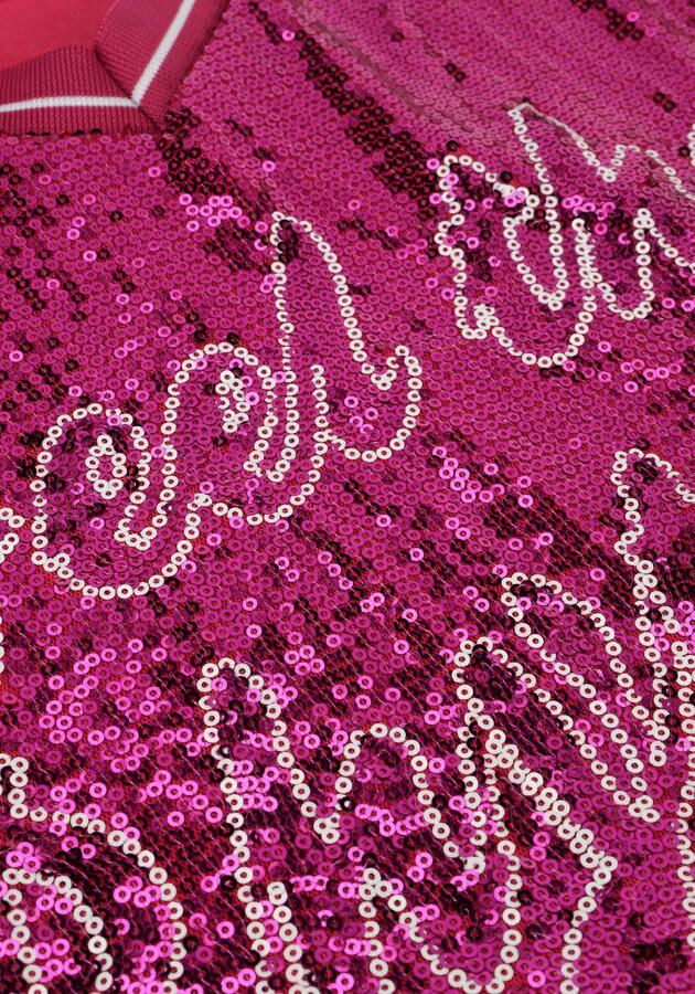 Vingino t-shirtjurk met pailletten fuchsia - Foto 2