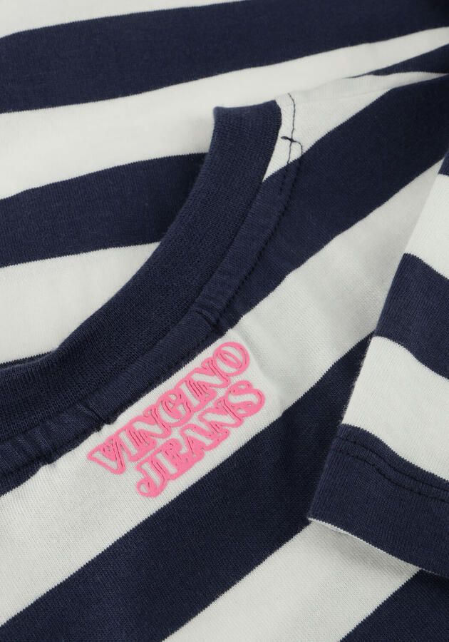 VINGINO Meisjes Tops & T-shirts Basic-tee Stripe Donkerblauw