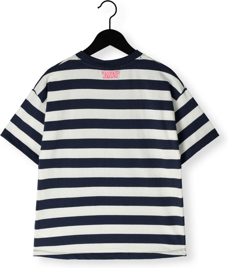VINGINO Meisjes Tops & T-shirts Basic-tee Stripe Donkerblauw - Foto 2