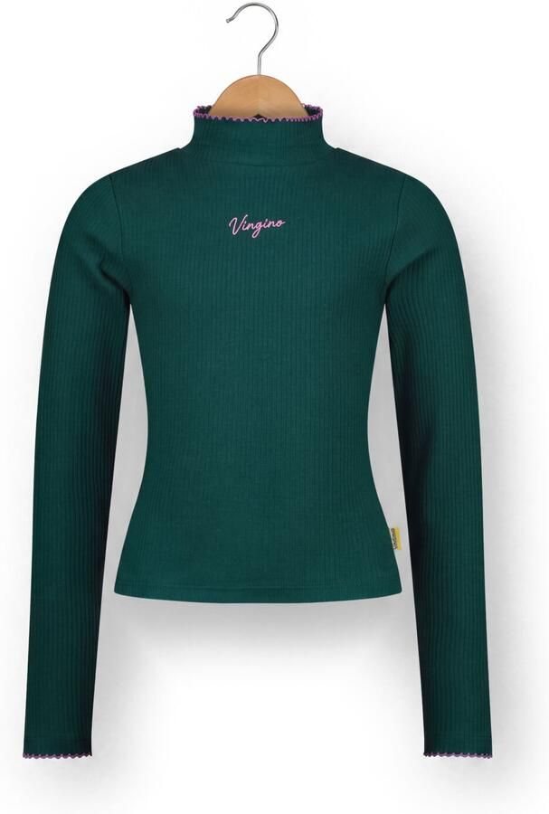 VINGINO Meisjes Tops & T-shirts Icon Rib Top Col Donkergroen