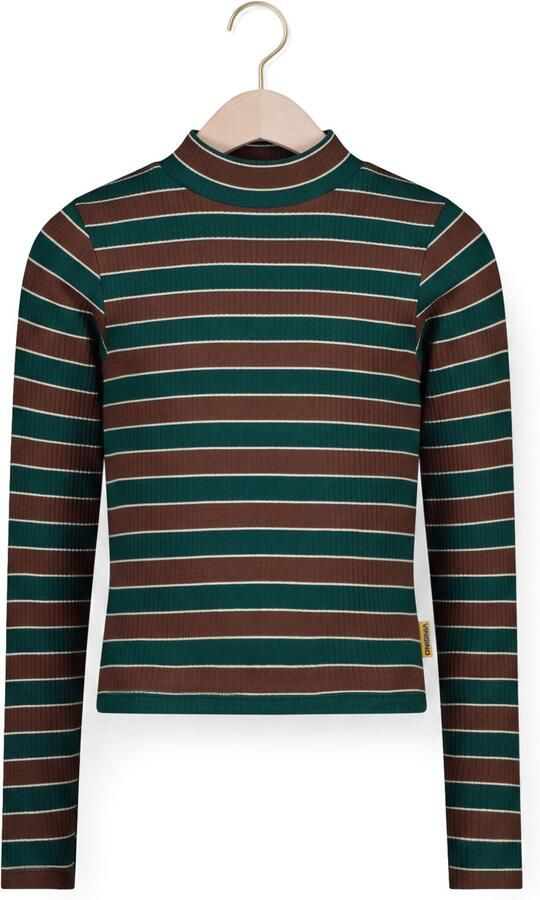 VINGINO Meisjes Tops & T-shirts Icon Stripe Top Col Donkergroen