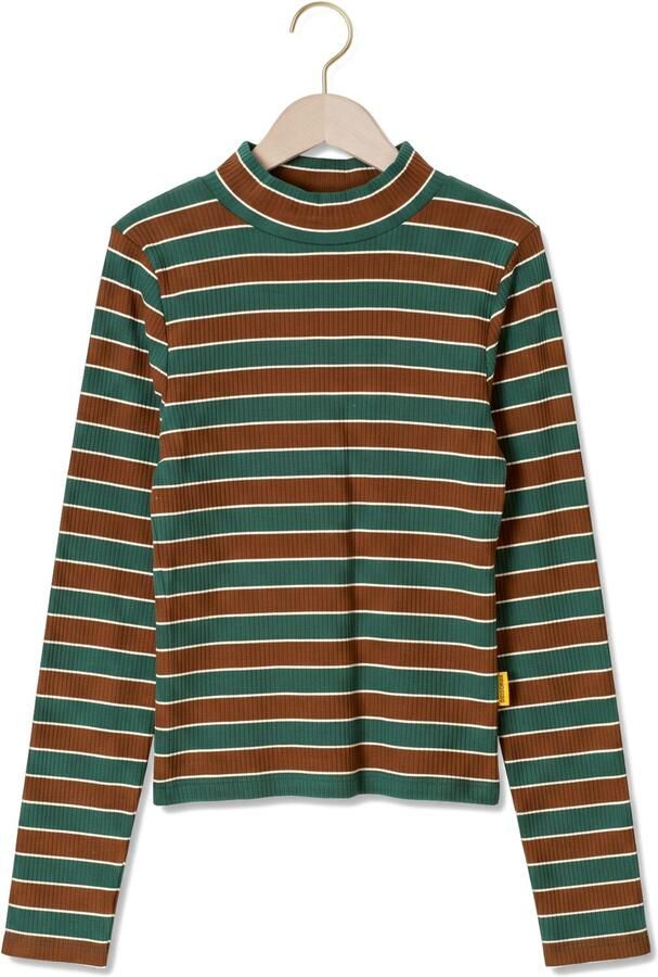 VINGINO Meisjes Tops & T-shirts Icon Stripe Top Col Donkergroen