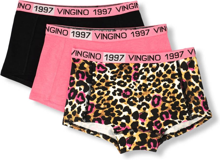Vingino shorts set van 3 roze bruin zwart