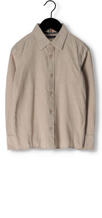 VINGINO overhemd LIDO lichtzand Beige Jongens Katoen Klassieke kraag Effen 140