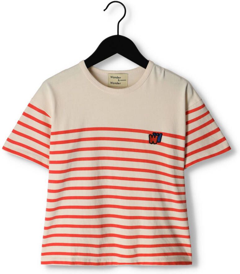 WANDER & WONDER Jongens Polo's & T-shirts Striped Tee Rood