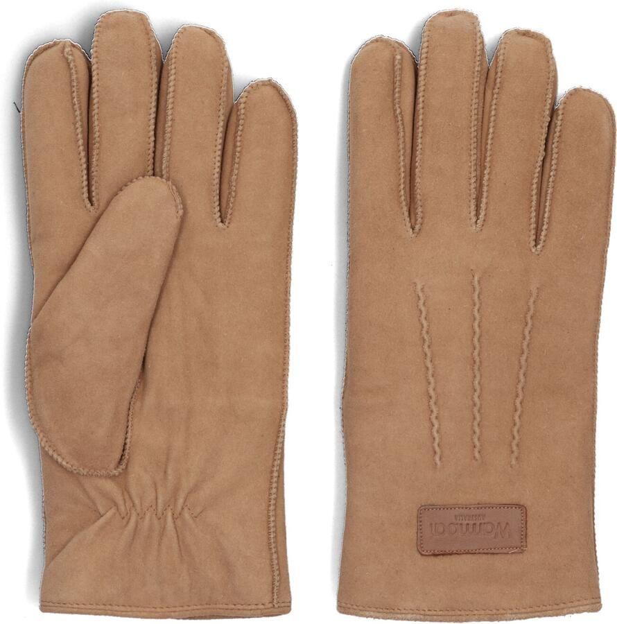 Warmbat Heren Suède Handschoenen met Merinowol Voering Brown Heren