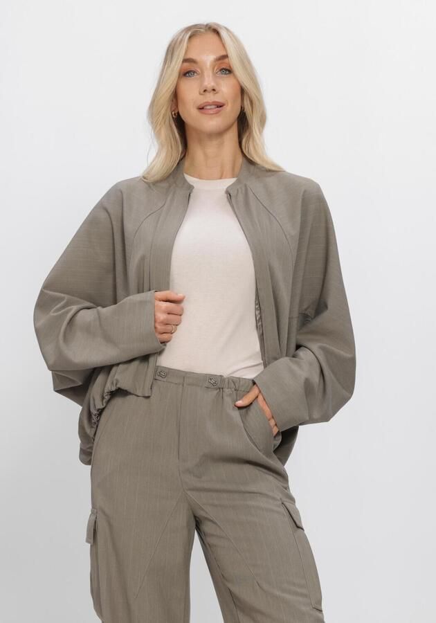 WITHBLACK Dames Blazers Wblanna Stripe Batsleve Jacket Taupe