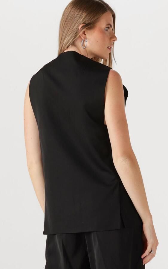 WITHBLACK Dames Blazers Wblselma Linen Waistcoat Zwart - Foto 2