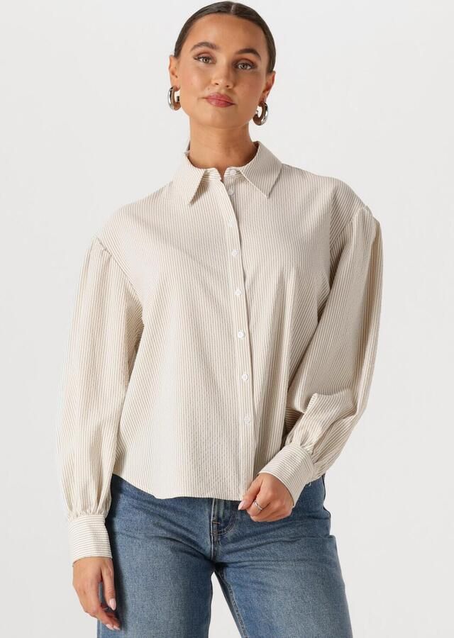 WITHBLACK Dames Blouses Wblchristina Ls Shirt Beige