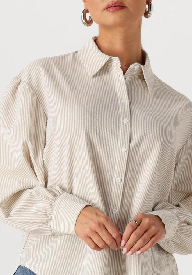 WITHBLACK Dames Blouses Wblchristina Ls Shirt Beige - Foto 3