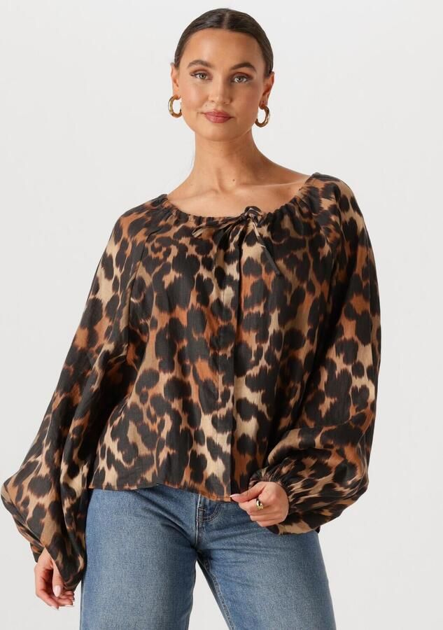 WITHBLACK Dames Blouses Wblcleopatra Wide Sleeve Top Bruin