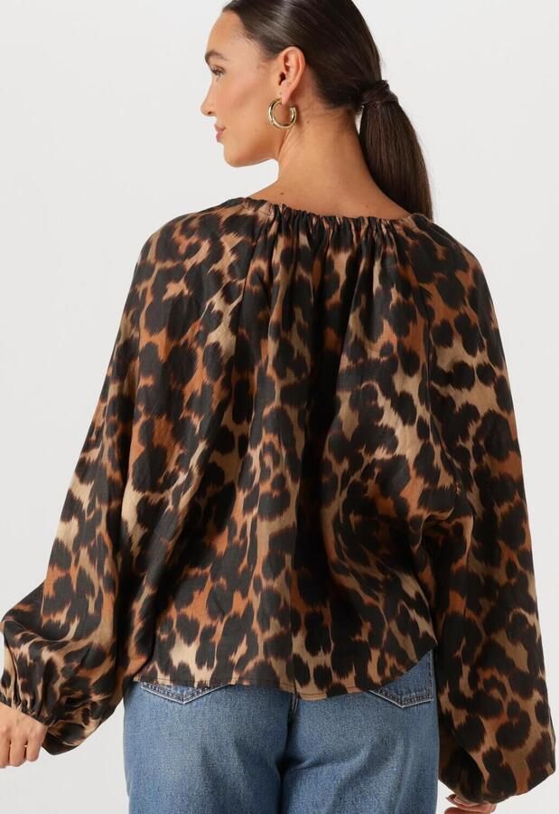 WITHBLACK Dames Blouses Wblcleopatra Wide Sleeve Top Bruin - Foto 4