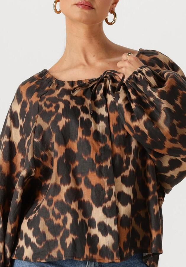 WITHBLACK Dames Blouses Wblcleopatra Wide Sleeve Top Bruin - Foto 3