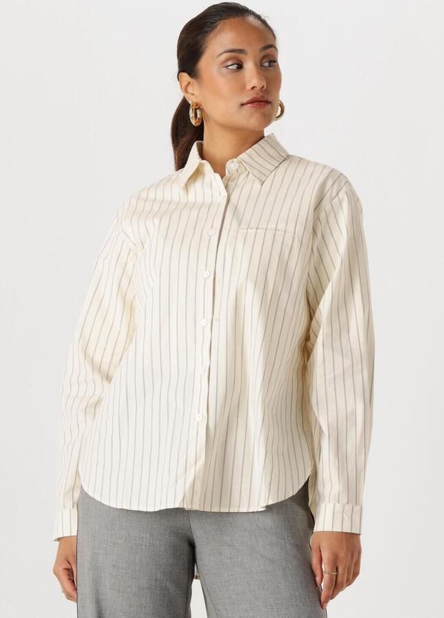 WITHBLACK Dames Blouses Wblelvor Ls Shirt Ecru