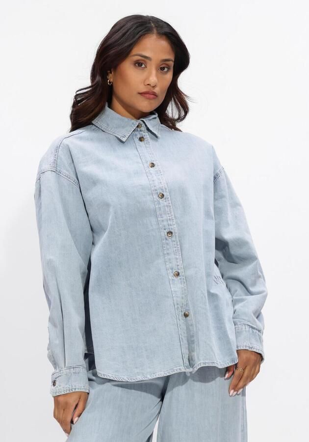 WITHBLACK Dames Blouses Wblfrancisca Ls Denim Shirt Lichtblauw