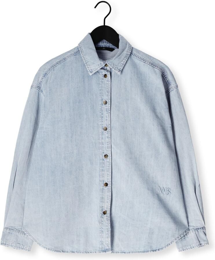 WITHBLACK Dames Blouses Wblfrancisca Ls Denim Shirt Lichtblauw - Foto 2