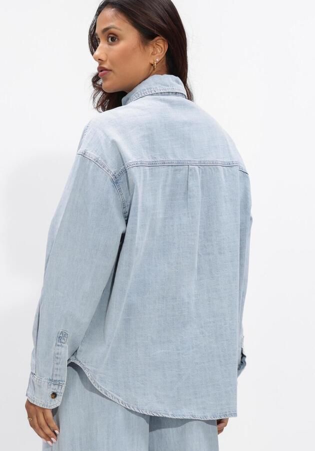 WITHBLACK Dames Blouses Wblfrancisca Ls Denim Shirt Lichtblauw - Foto 3