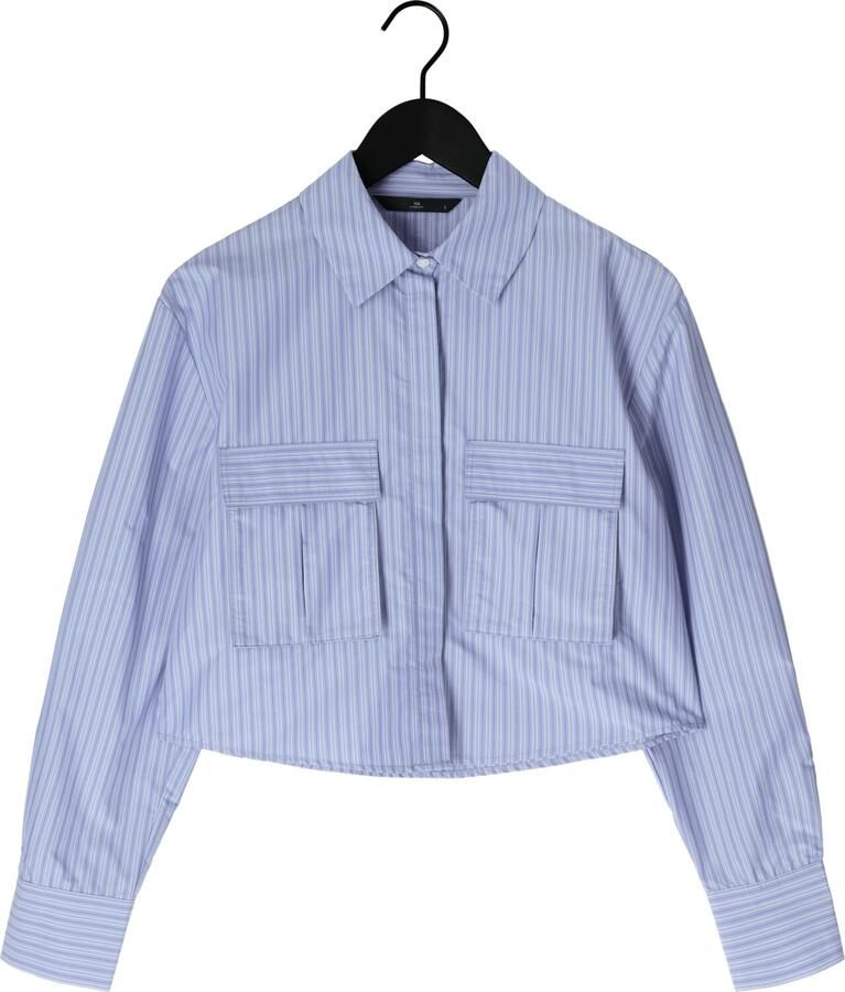 WITHBLACK Dames Blouses Wbllemon Ls Cropped Shirt Blauw - Foto 2