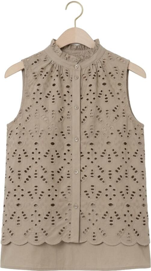 WITHBLACK Dames Blouses Wblmarit Sl Top Beige - Foto 4