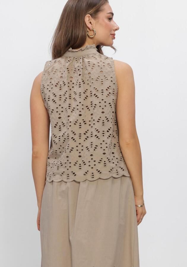 WITHBLACK Dames Blouses Wblmarit Sl Top Beige - Foto 2