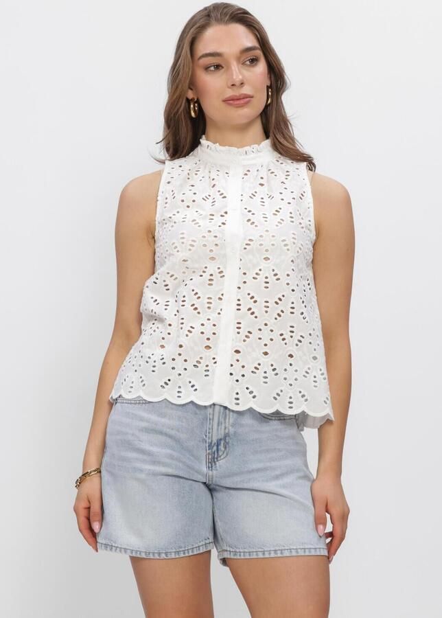 WITHBLACK Dames Blouses Wblmarit Sl Top Wit