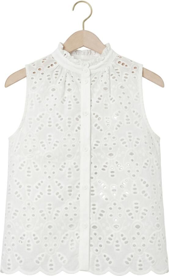 WITHBLACK Dames Blouses Wblmarit Sl Top Wit - Foto 4