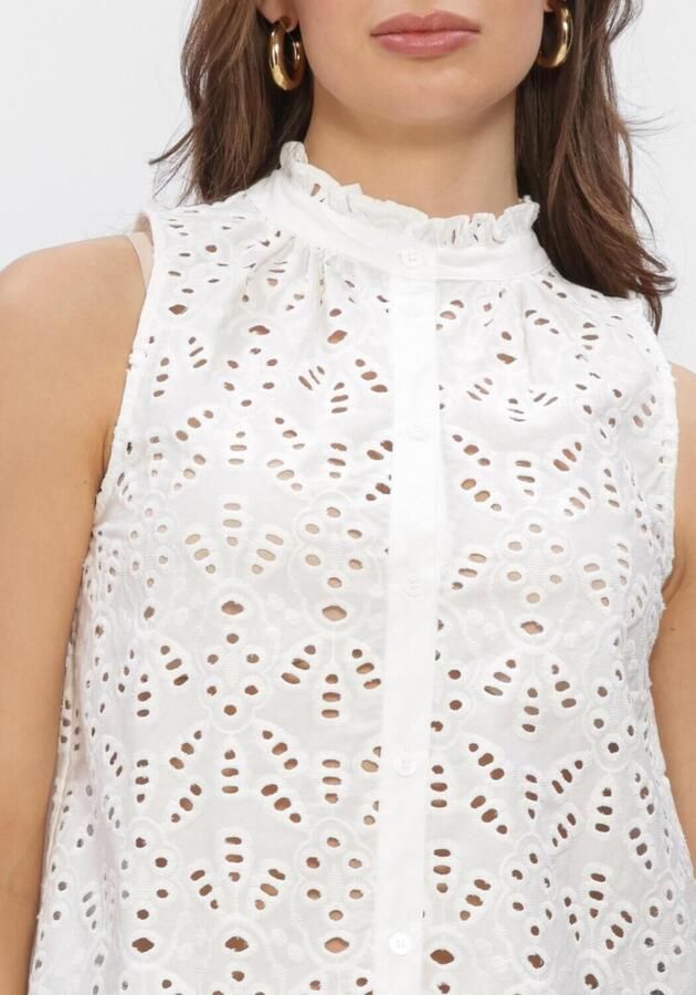 WITHBLACK Dames Blouses Wblmarit Sl Top Wit - Foto 3