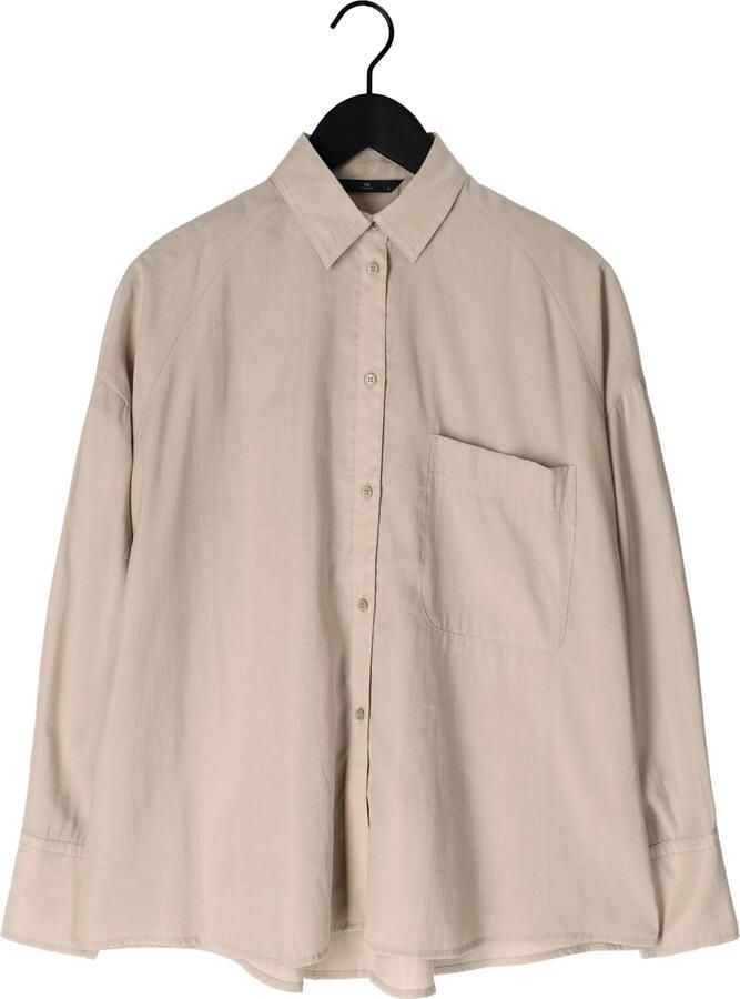 WITHBLACK Dames Blouses Wblmarleen Ls Oversized Shirt Zand - Foto 2
