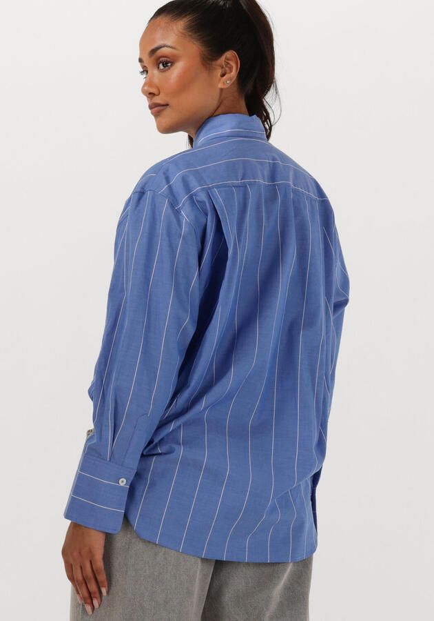 WITHBLACK Dames Blouses Wblnoa Ls Striped Shirt Blauw - Foto 3