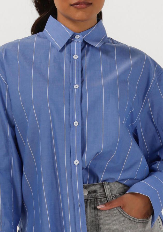 WITHBLACK Dames Blouses Wblnoa Ls Striped Shirt Blauw - Foto 4