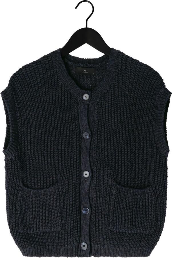 WITHBLACK Dames Blouses Wblselena Waistcoat Donkerblauw - Foto 4