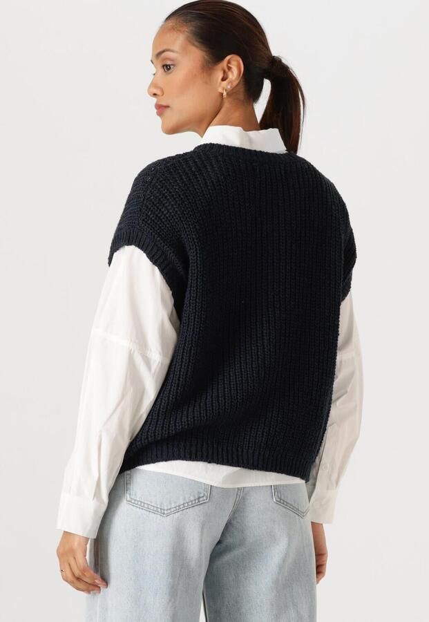 WITHBLACK Dames Blouses Wblselena Waistcoat Donkerblauw - Foto 3