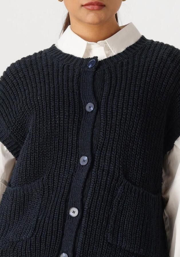 WITHBLACK Dames Blouses Wblselena Waistcoat Donkerblauw - Foto 2