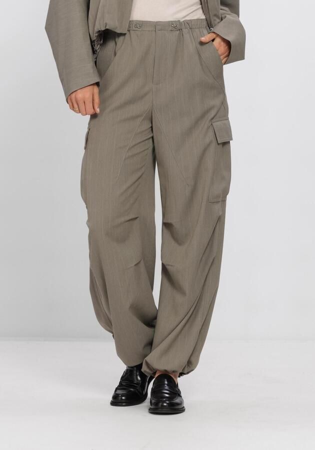 WITHBLACK Dames Broeken Wblanna Stripe Track Pant Taupe