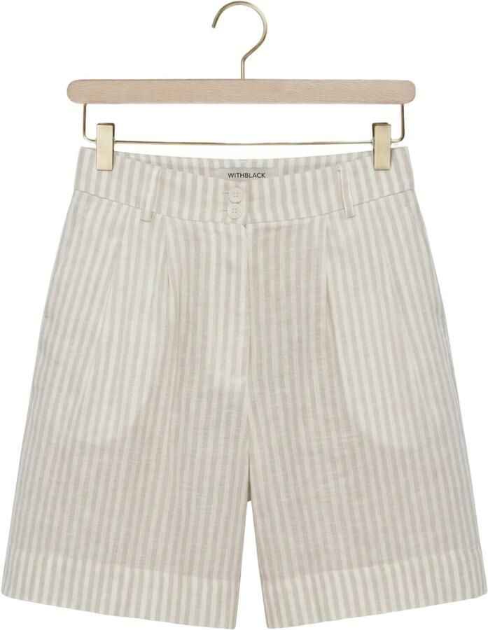 WITHBLACK Dames Broeken Wblbianca Shorts Beige - Foto 2