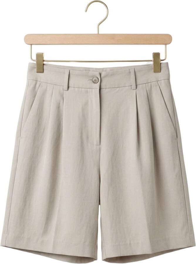 WITHBLACK Dames Broeken Wblmaritsa Hw Tailored Shorts Zand - Foto 2