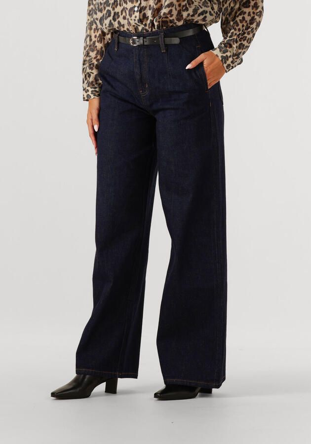WITHBLACK Dames Broeken Wblmila Hw Wide Denim Pant Donkerblauw - Foto 4