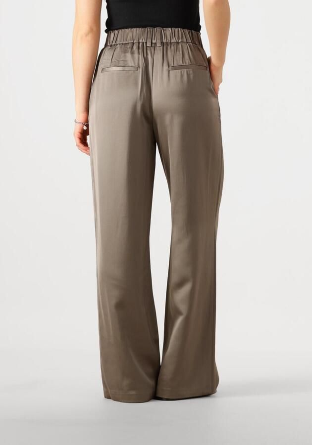 WITHBLACK Dames Broeken Wblmilan Sateen Wide Pant Taupe