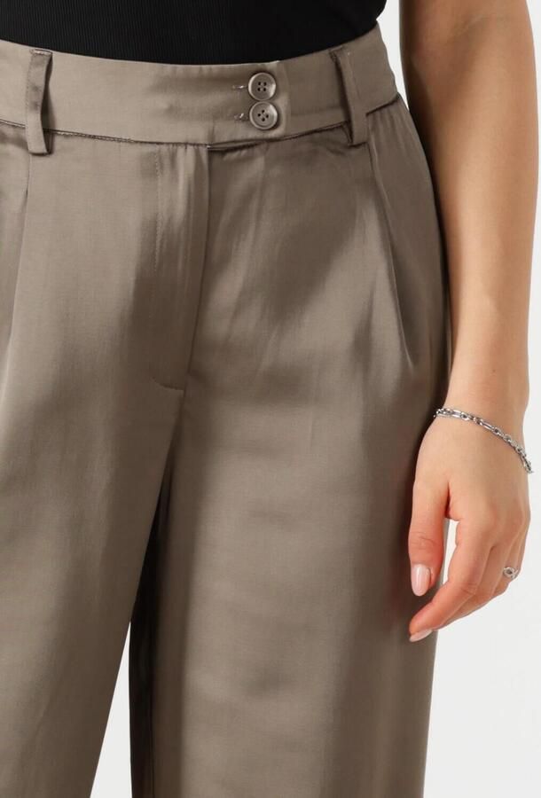 WITHBLACK Dames Broeken Wblmilan Sateen Wide Pant Taupe - Foto 2