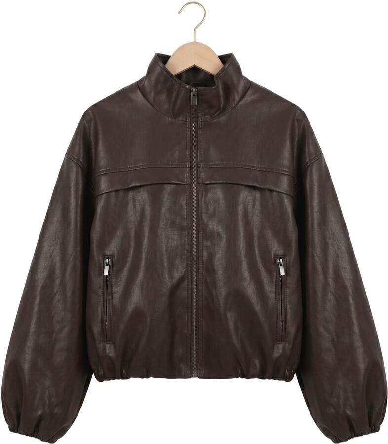 WITHBLACK Dames Jassen Wblaisha Vegan Jacket Bruin - Foto 2