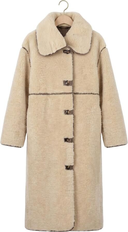 WITHBLACK Dames Jassen Wbldajana Pile Coat Beige - Foto 4
