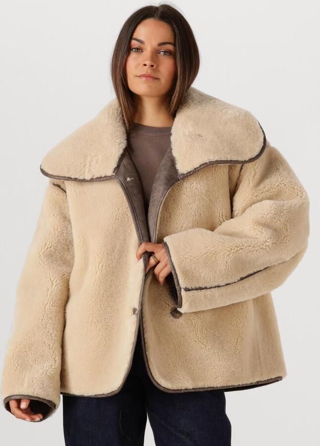 WITHBLACK Dames Jassen Wbldajana Pile Jacket Beige - Foto 4